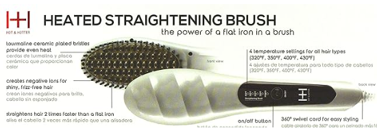 Hot & Hotter Heated Straightening Brush