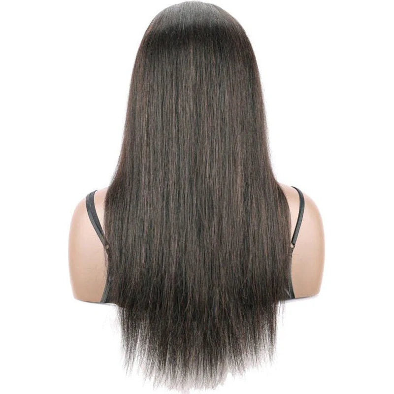 B&B Gold 13x4 100% Brazilian Human Hair Lace Front Wig - Natural Color Straight