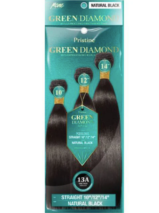 Mane Concept Pristine Green Diamond 100% Human Hair -"STRAIGHT"