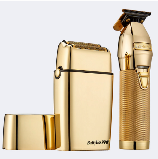 BaBylissPRO® LimitedFX Gold Trimmer and Double-Foil Shaver Gift Set