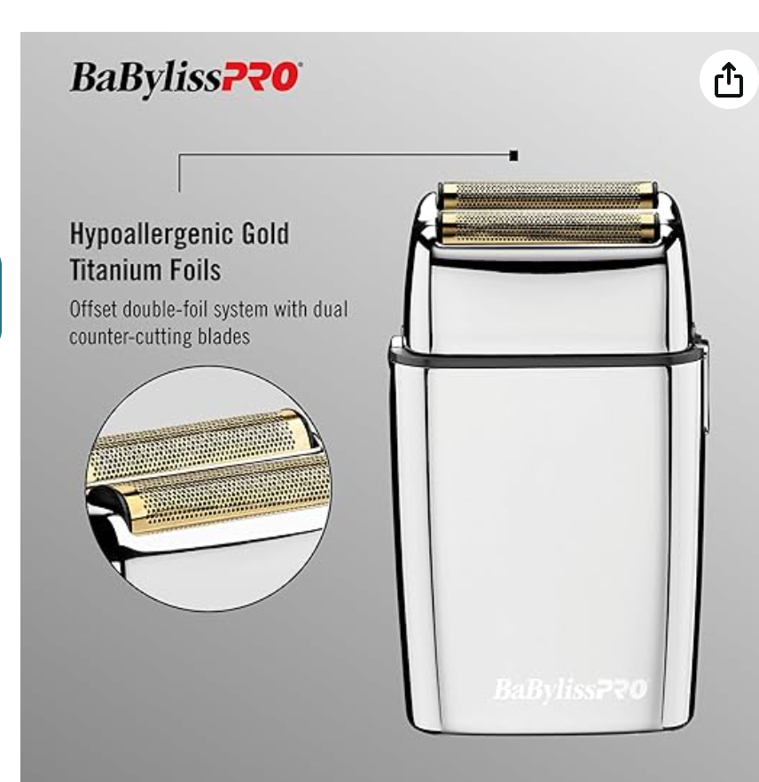 BaBylissPRO® FOILFX02™ Cordless Metal Double Foil Shaver