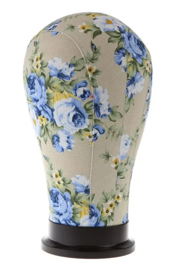 High Quality Knitted Floral Canvas Block Model Head with inch 03