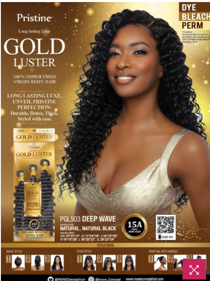 15A Pristine Gold Luster Deep Wave 3pcs