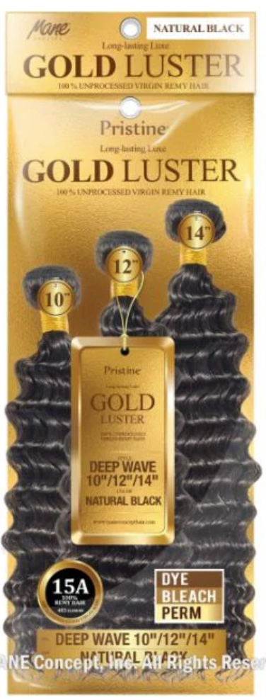 15A Pristine Gold Luster Deep Wave 3pcs