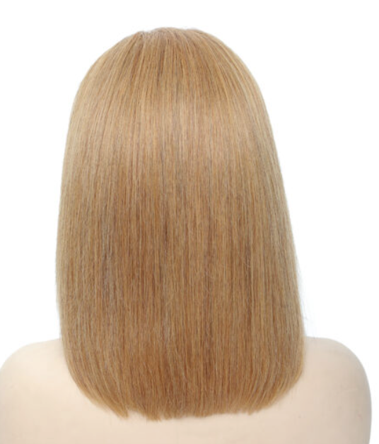 B & B Gold 100% Brazilian Human Hair 13x4 Lace Front Wig - Color Wigs (straight) Bob