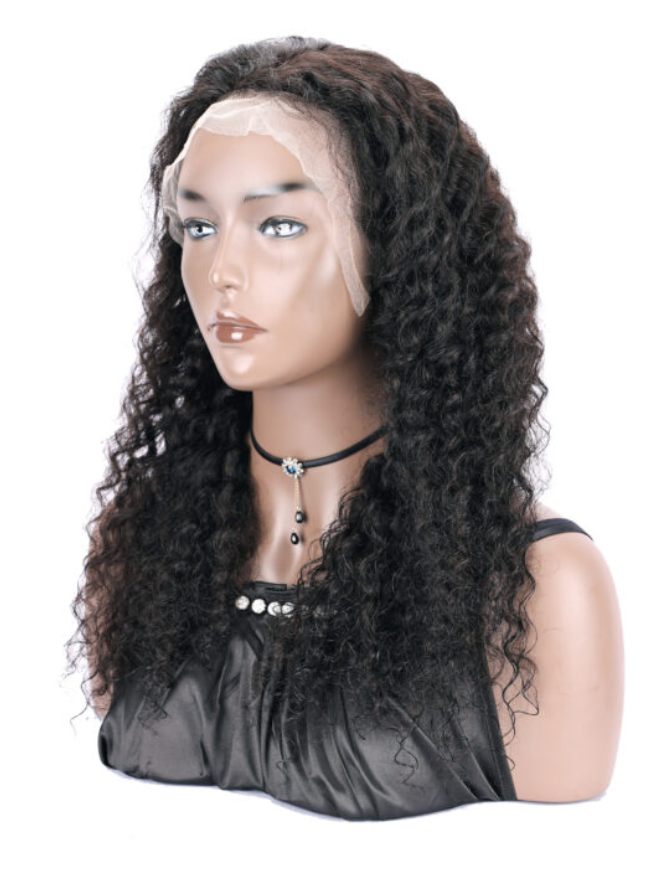 B&B Gold 13x4 100% Brazilian Human Hair Lace Front Wig - Natural Color Deep wave