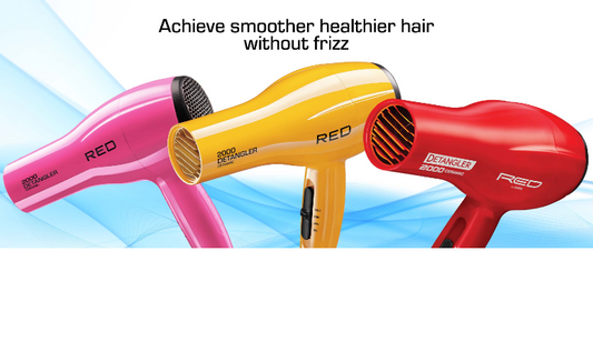 Red by Kiss 2000 Ceramic Salon Blow Dryer with 3 Detangler Bonus Attachments