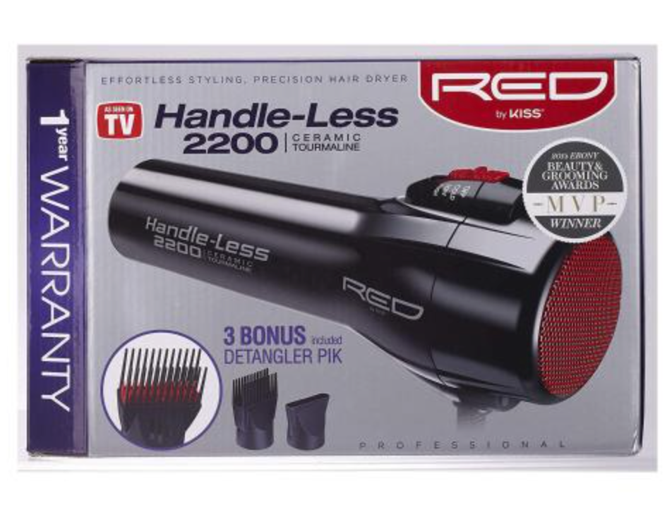 Red by kiss Handle-Less 2200 Ceramic Tourmaline Hair Dryer