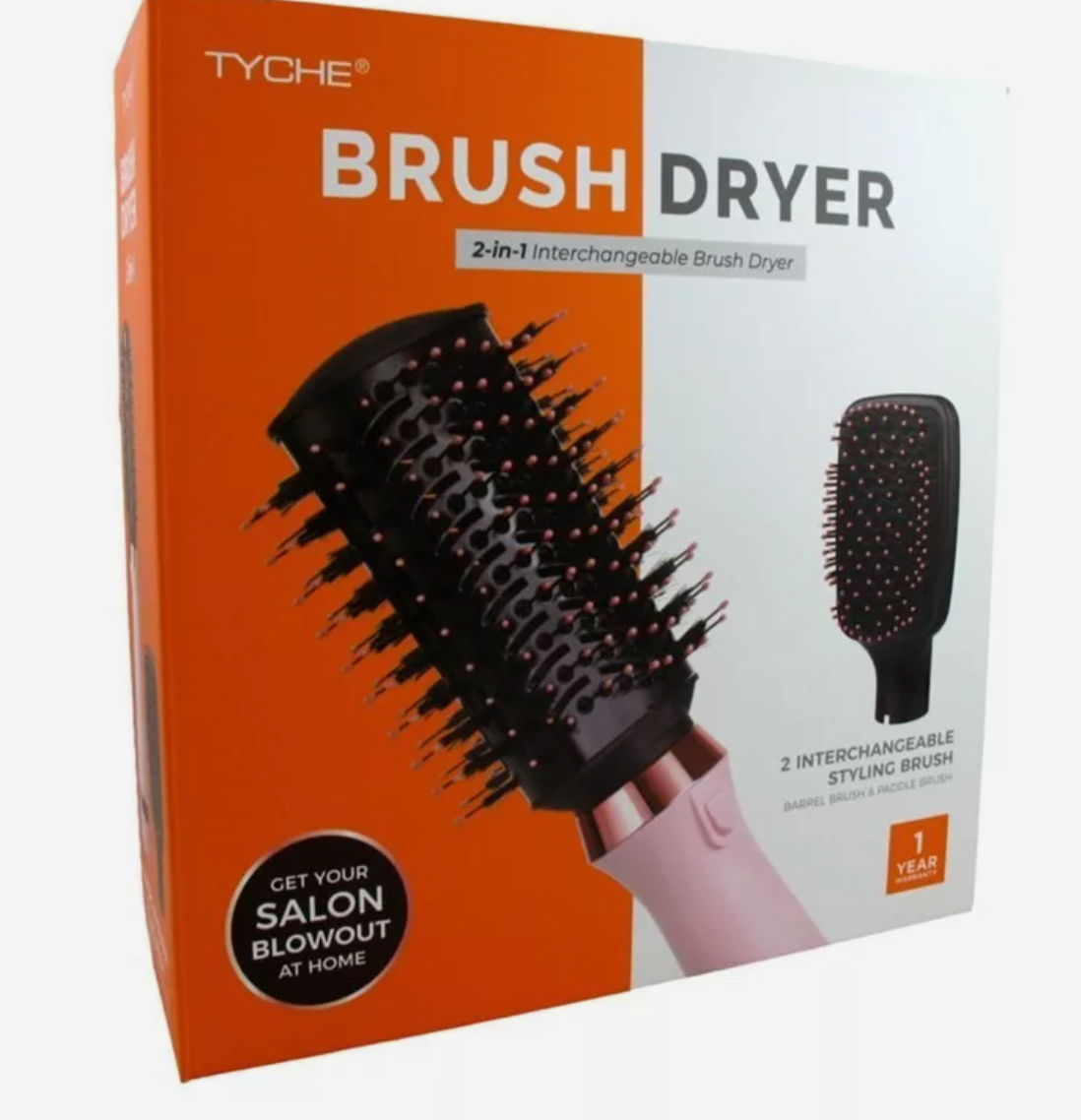 BL Tyche Brush Dryer 2-In-1 Interchangeable Pink