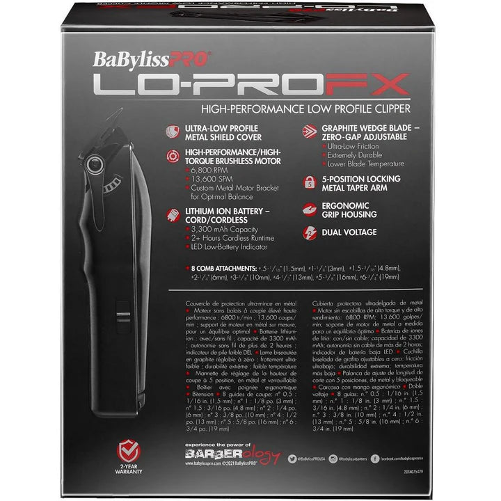 BaBylissPRO® Lo-PROFX High-Performance Low-Profile Clipper