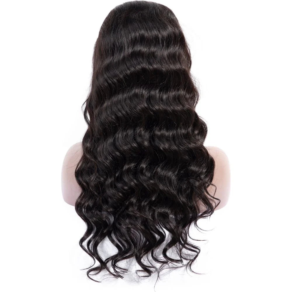 B&B Gold 13x4 100% Brazilian Human Hair Lace Front Wig - Natural Color Body Wave